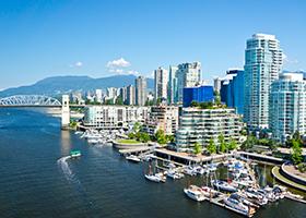 Magnifique vue de Vancouver, en Colombie-Britannique, Canada